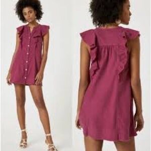 Anthropologie Pilcro Flutter Sleeve Mini Dress